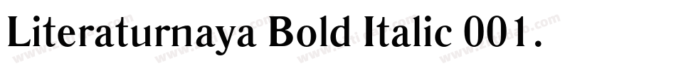 Literaturnaya Bold Italic 001.001字体转换